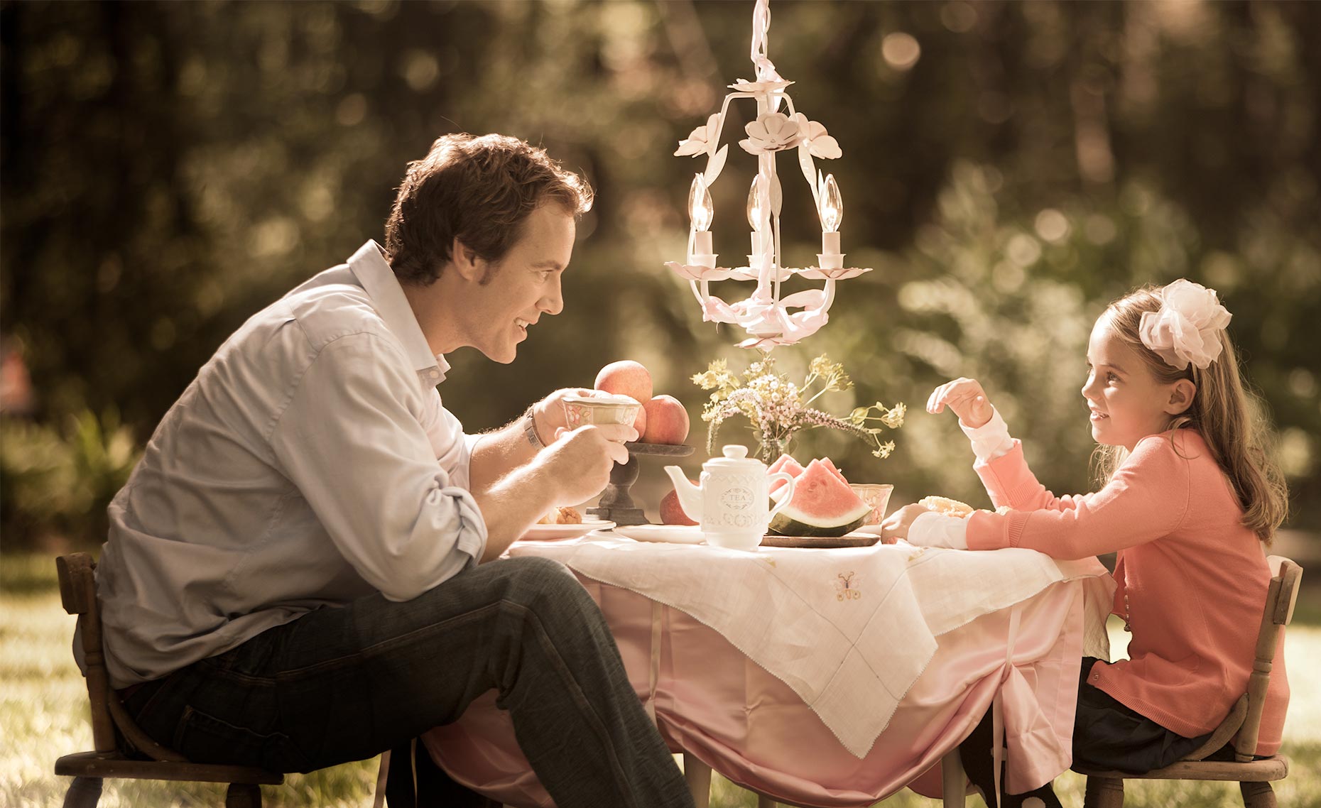 tea party, father daughter
