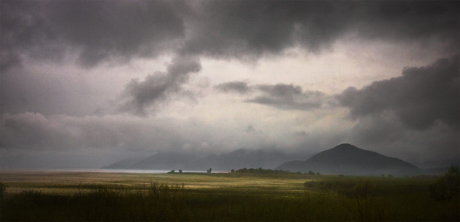 Montenegro, clouds, marsh